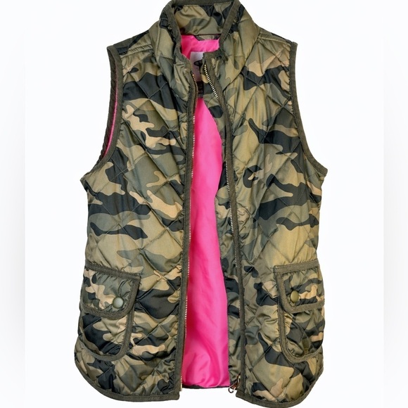 Old Navy Other - Old Navy Camouflage Kids Vest with Pink Lining